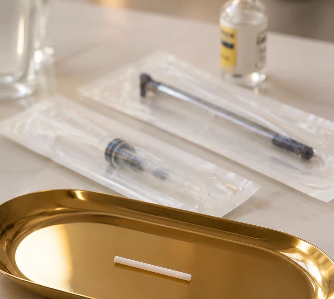 Implante hormonal e materiais esterilizados